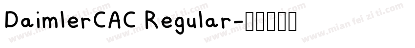 DaimlerCAC Regular字体转换